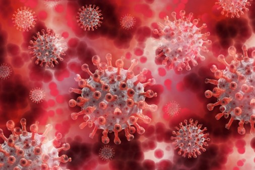 Coronavirus in verschiedenen Größen im Blut